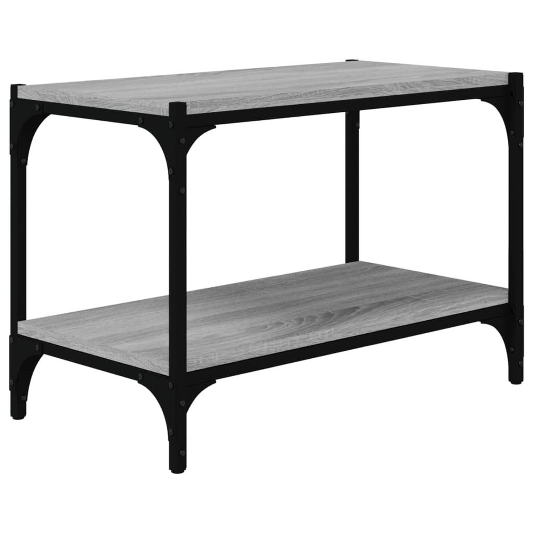 Voir la diapositive 2 : VIDAXL Meuble TV Sonoma gris 60x33x41 cm Bois d'ingenierie et acier