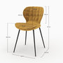 Voir la diapositive 4 : MAISON PAVANE Lot de 2 chaises en velours jaune curry-Mazzia