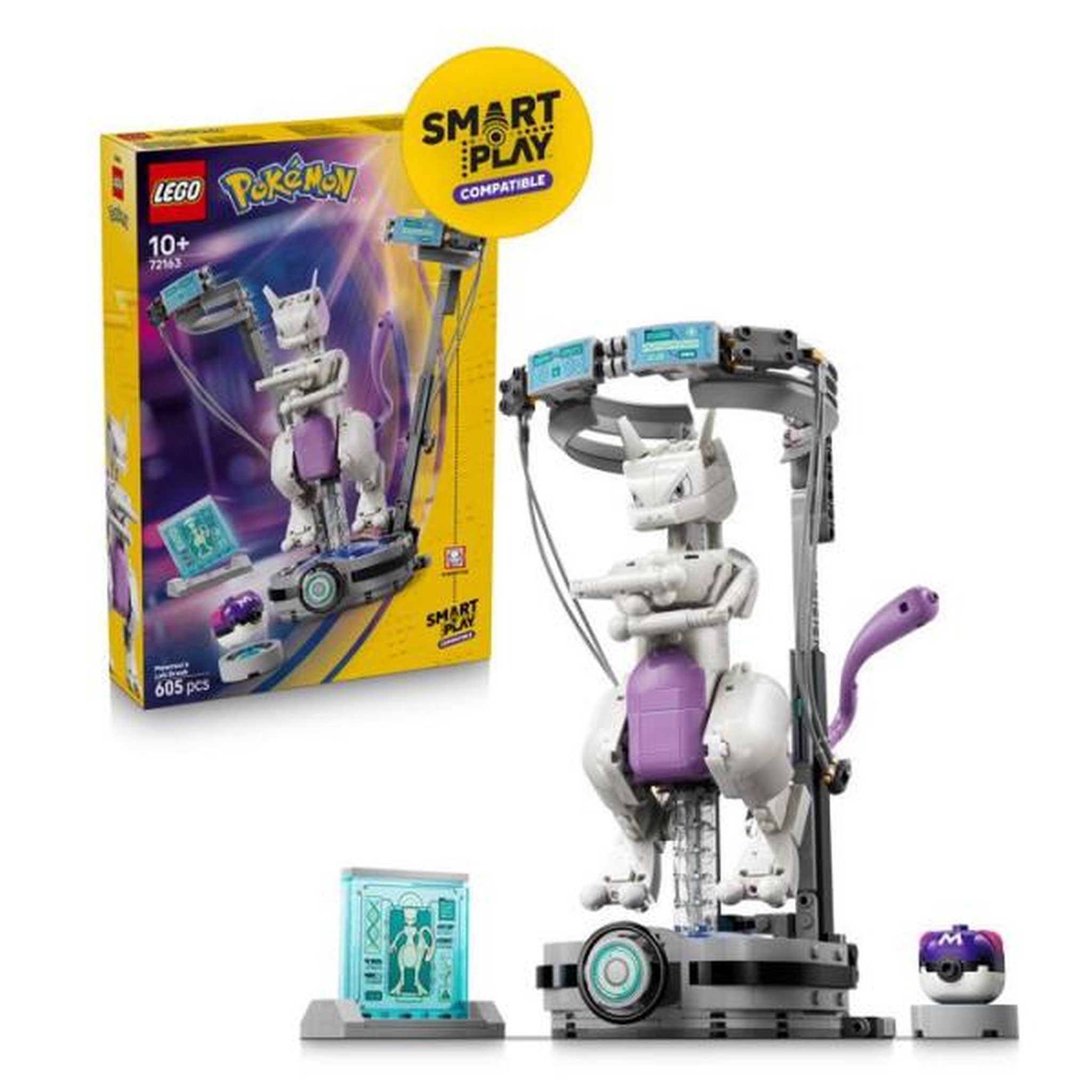 LEGO LEGO Pokémon 72163 - Set de construction comaptible Pokémon SMART Play™ - Mewtwo, Évasion du labo - Des 8 ans