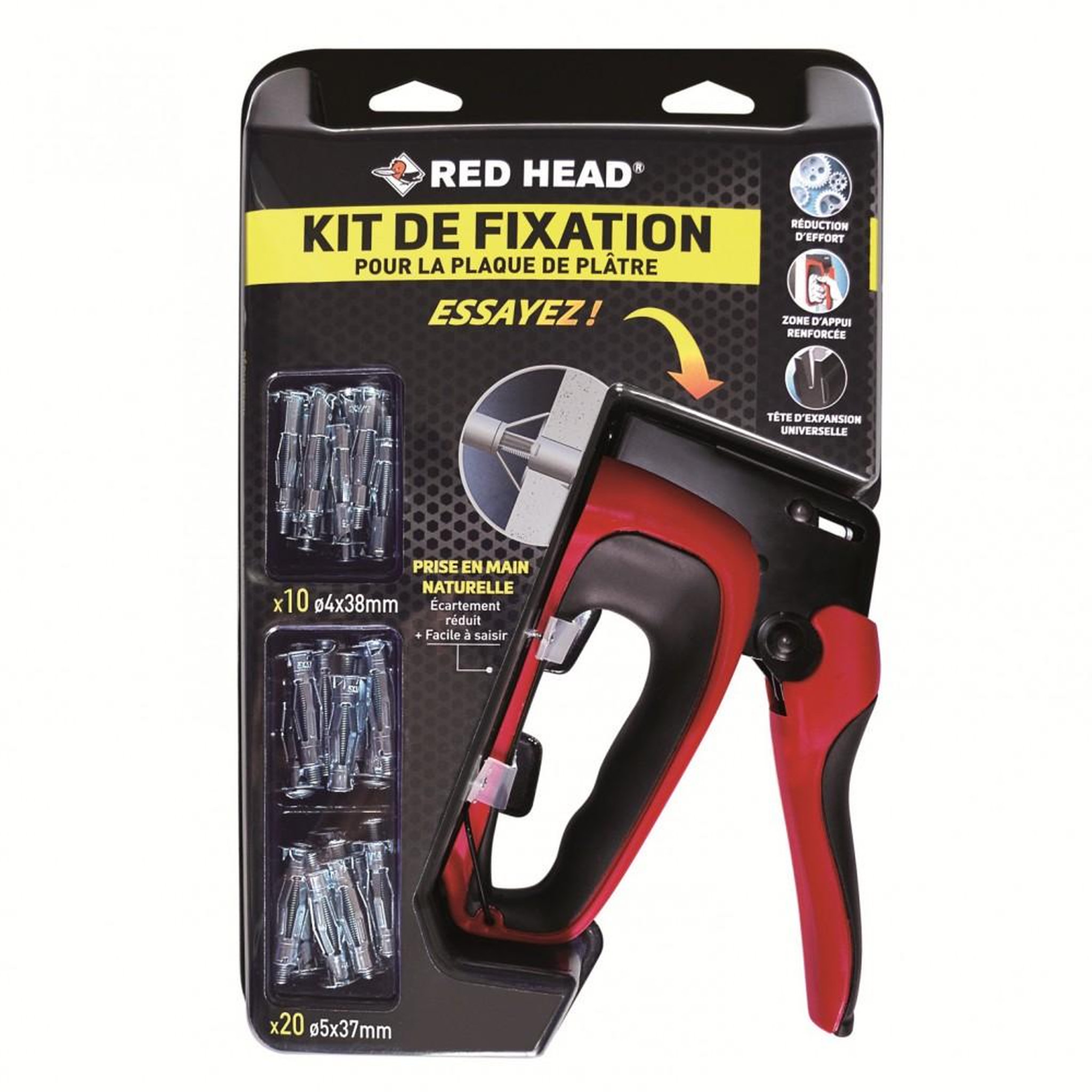 RED HEAD kit chevilles à expansion RED HEAD, Diam.8 x L.38 mm