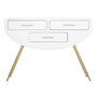 Voir la diapositive 2 : Paris Prix Console 3 Tiroirs Design  Venus  110cm Blanc & Or