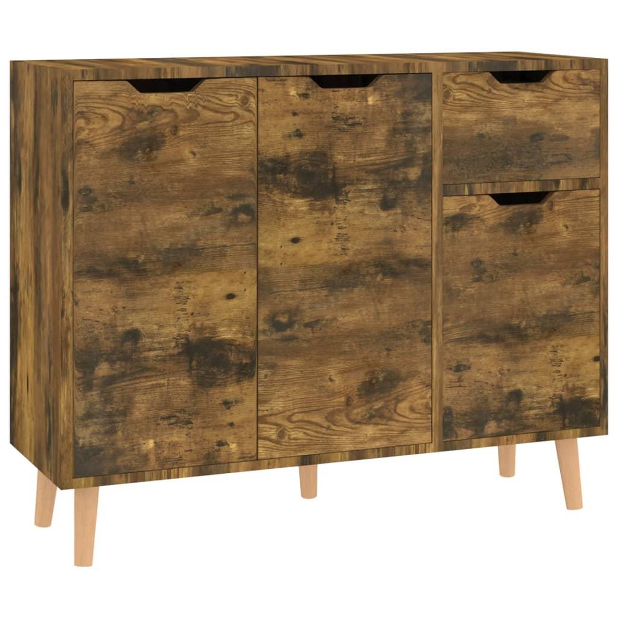 Voir la diapositive 2 : VIDAXL Buffet chene fume 90x30x72 cm bois d'ingenierie