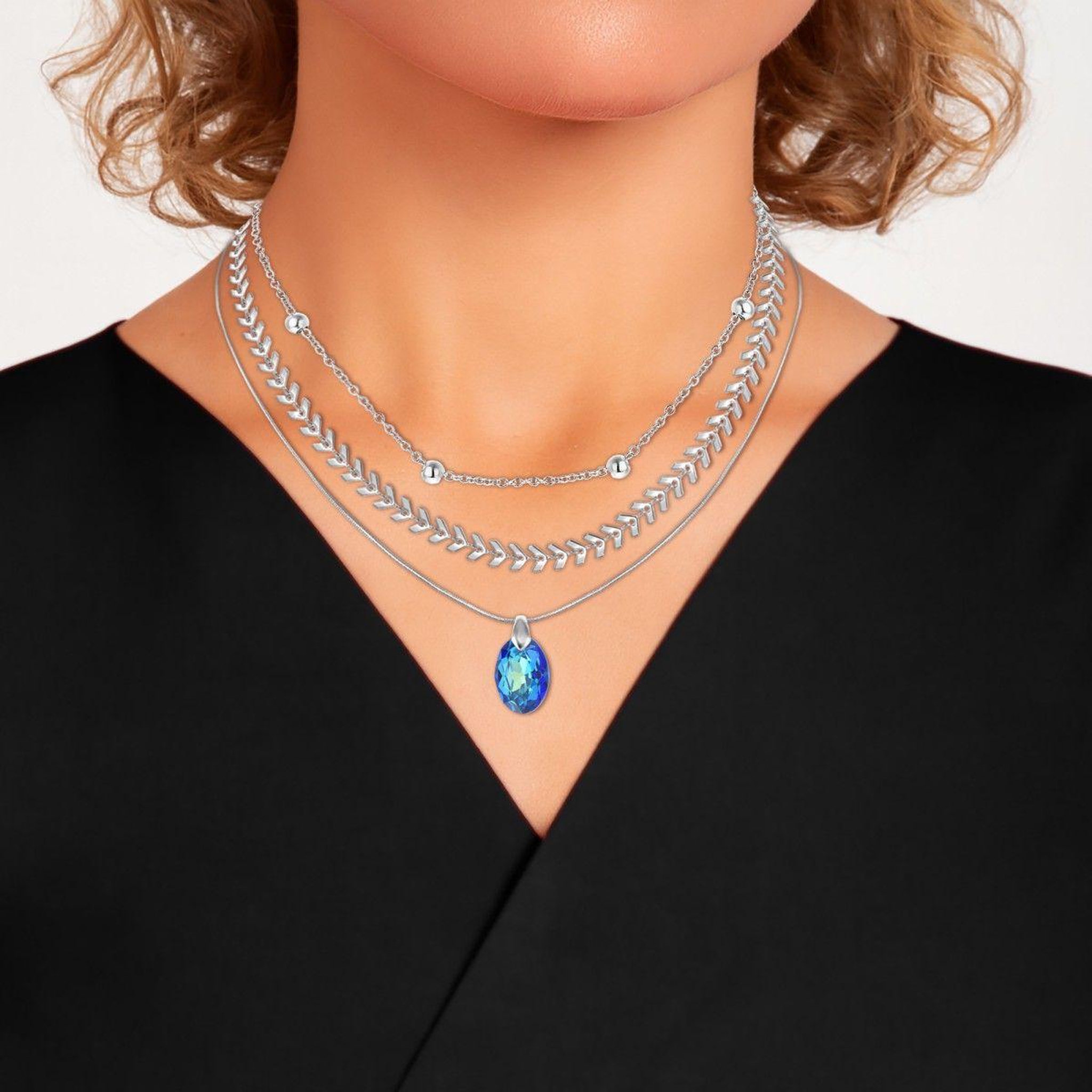 Voir la diapositive 2 : SC CRYSTAL Set de 3 colliers par SC Crystal®