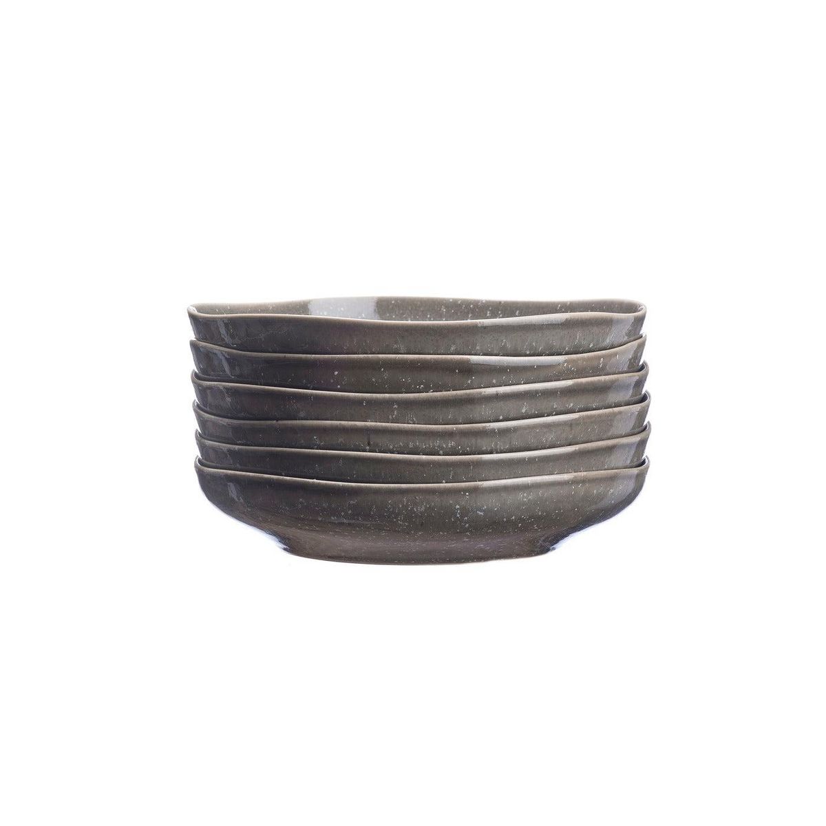 BJORN Assiette creuse STELLAR Ø22,5cm - 6 pièces - Gris béton