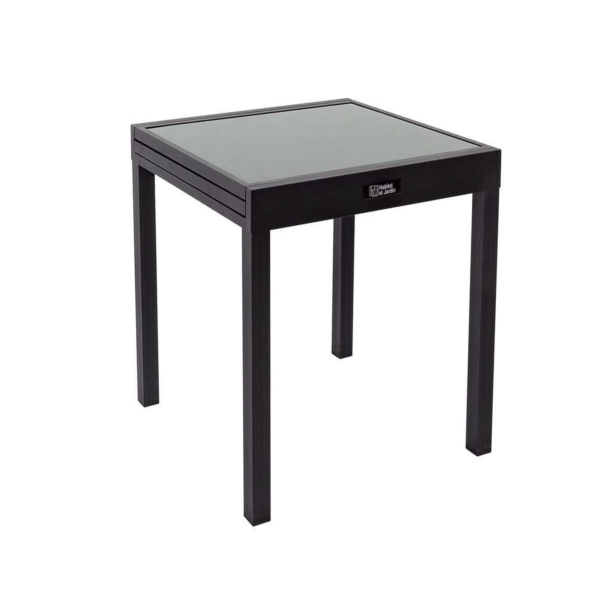 Voir la diapositive 3 : Habitat et Jardin Table de jardin aluminium extensible  porto 8  - phoenix - noir