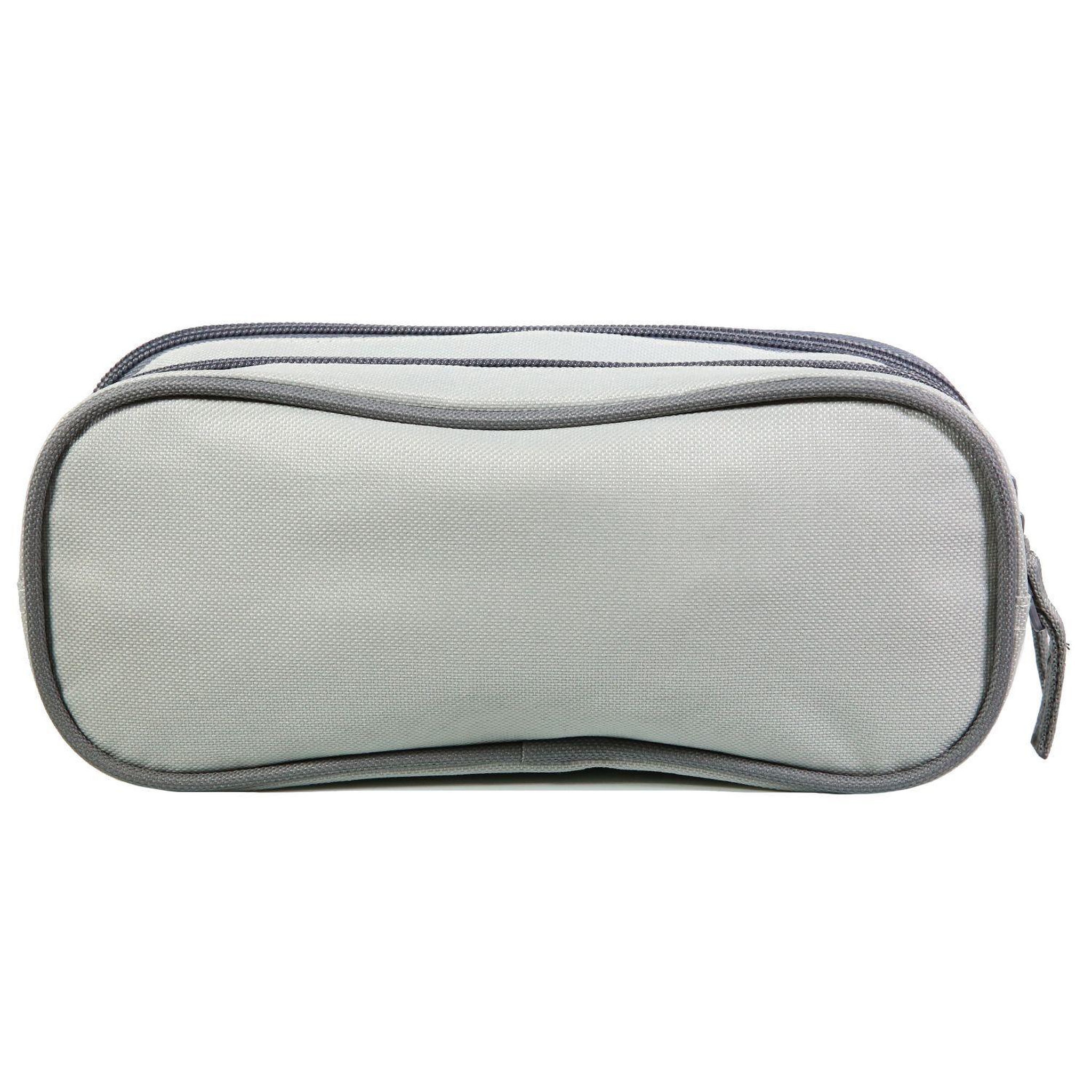 Voir la diapositive 4 : Bagtrotter BAGTROTTER Trousse scolaire 2 compartiments Offshore Grise Fleurs