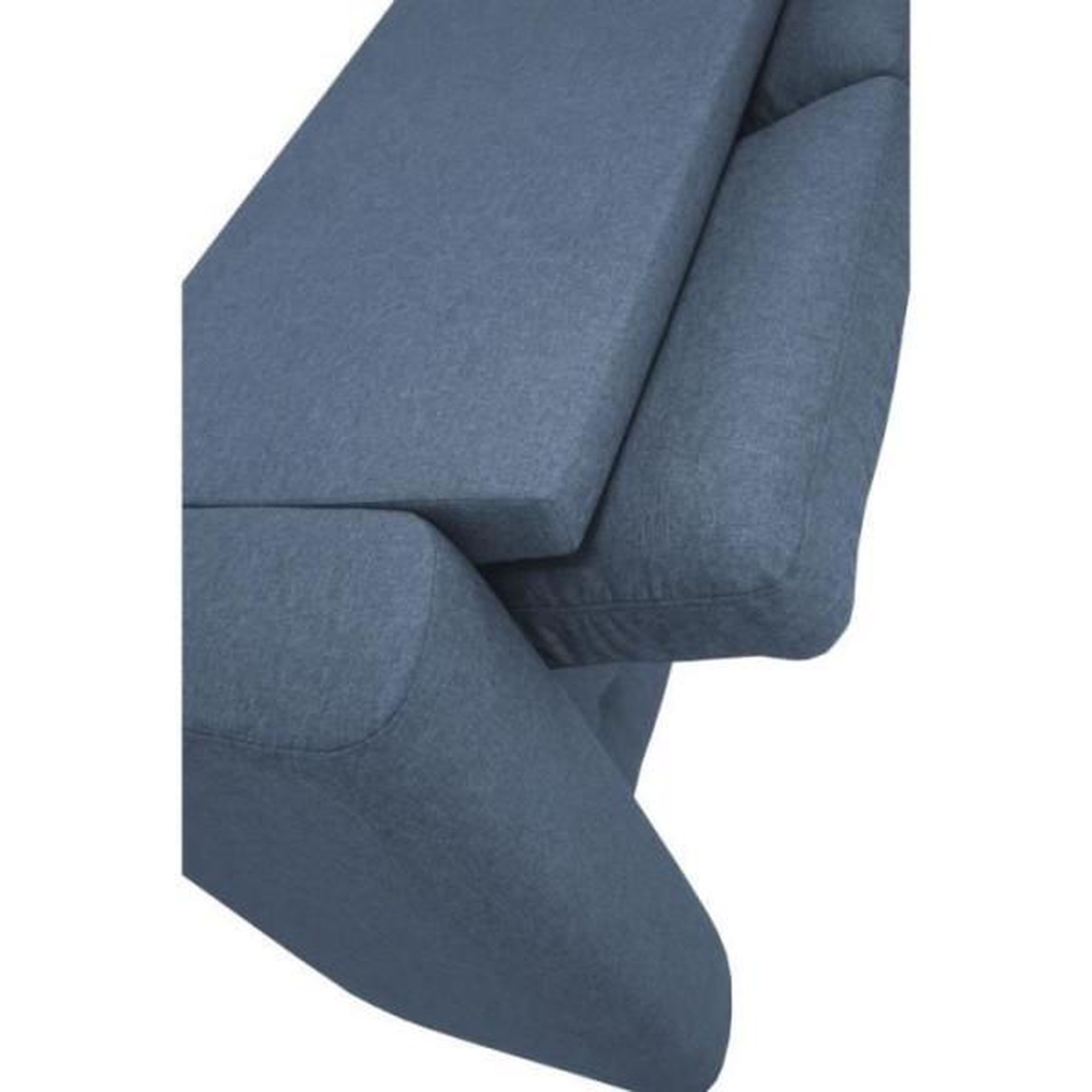 Voir la diapositive 6 : MARKET24 Canapé d'angle fixe réversible 4 places - Tissu Bleu - L245 x P150 x H86 cm - HAMILTON - Fabriqué en Ukraine