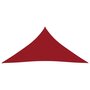 VIDAXL Voile de parasol Tissu Oxford triangulaire 4x4x4 m Rouge