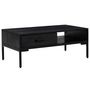 Voir la diapositive 2 : VIDAXL Table basse Noir 90x50x35 cm Bois de pin massif