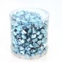 ATMOSPHERA Pierres de table décoratives brillantes - Carré - Bleu glacier