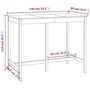 Voir la diapositive 6 : VIDAXL Table de bar Blanc 140x80x110 cm Bois massif de pin