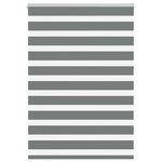 VIDAXL Store zebre gris fonce largeur du tissu 95,9 cm polyester