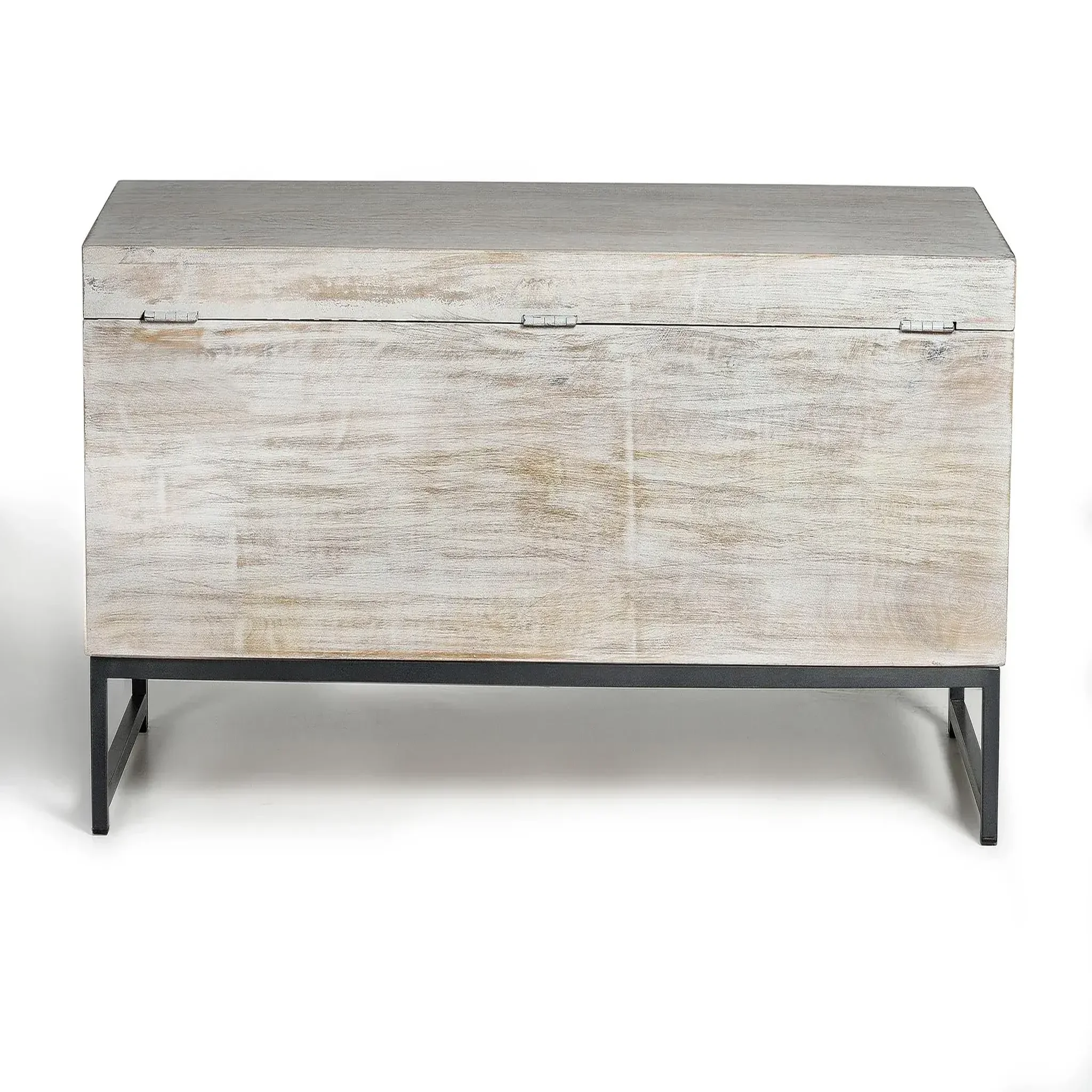 Voir la diapositive 2 : GINER Y COLOMER SL Coffre en bois de manguier 116 cm style ethnique boho sculpté