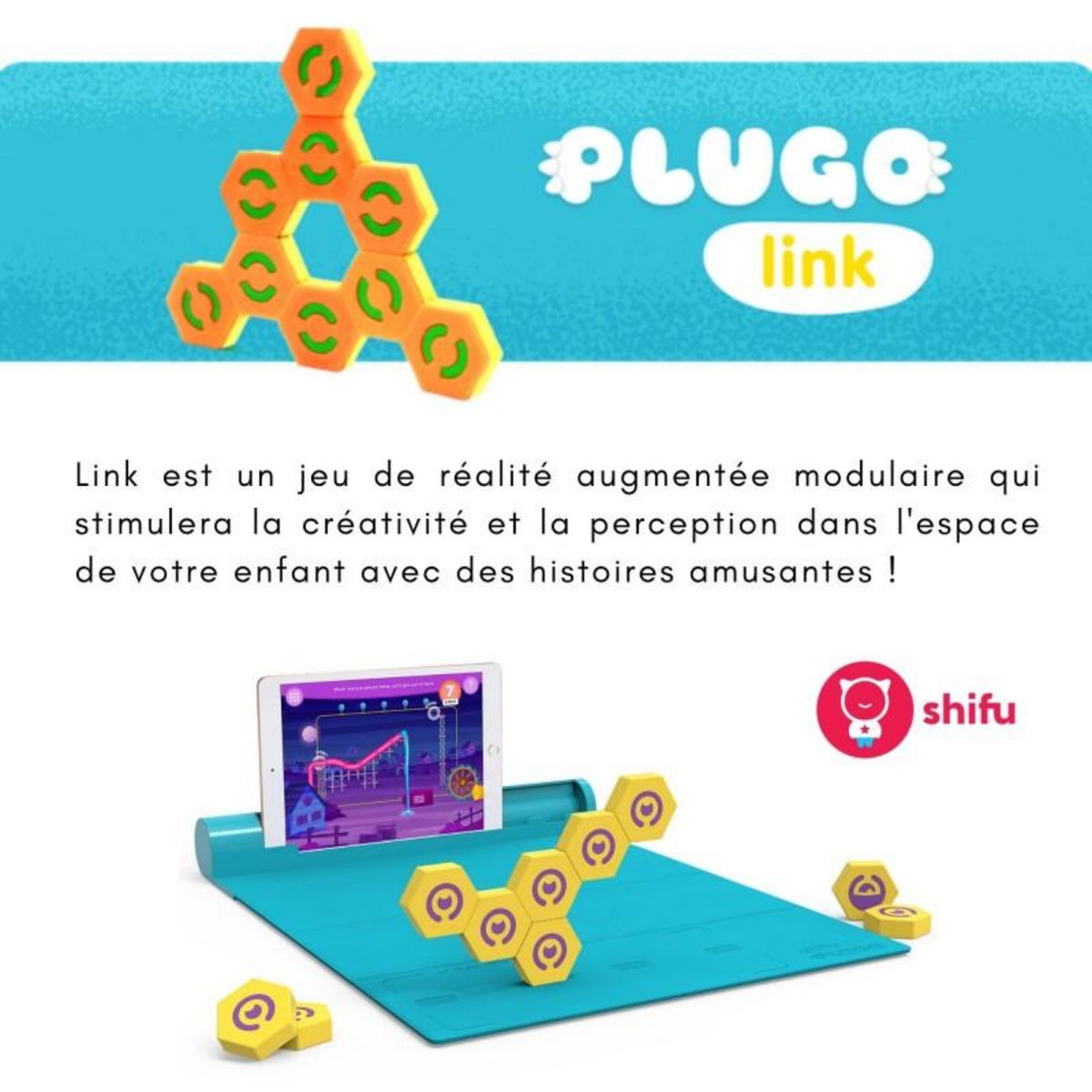 SHIFU Jeux de Construction Interactif pour Enfant - Réalité Augmentée STEM - Jeux et Ingénierie Pédagogique Puzzles, Aventures