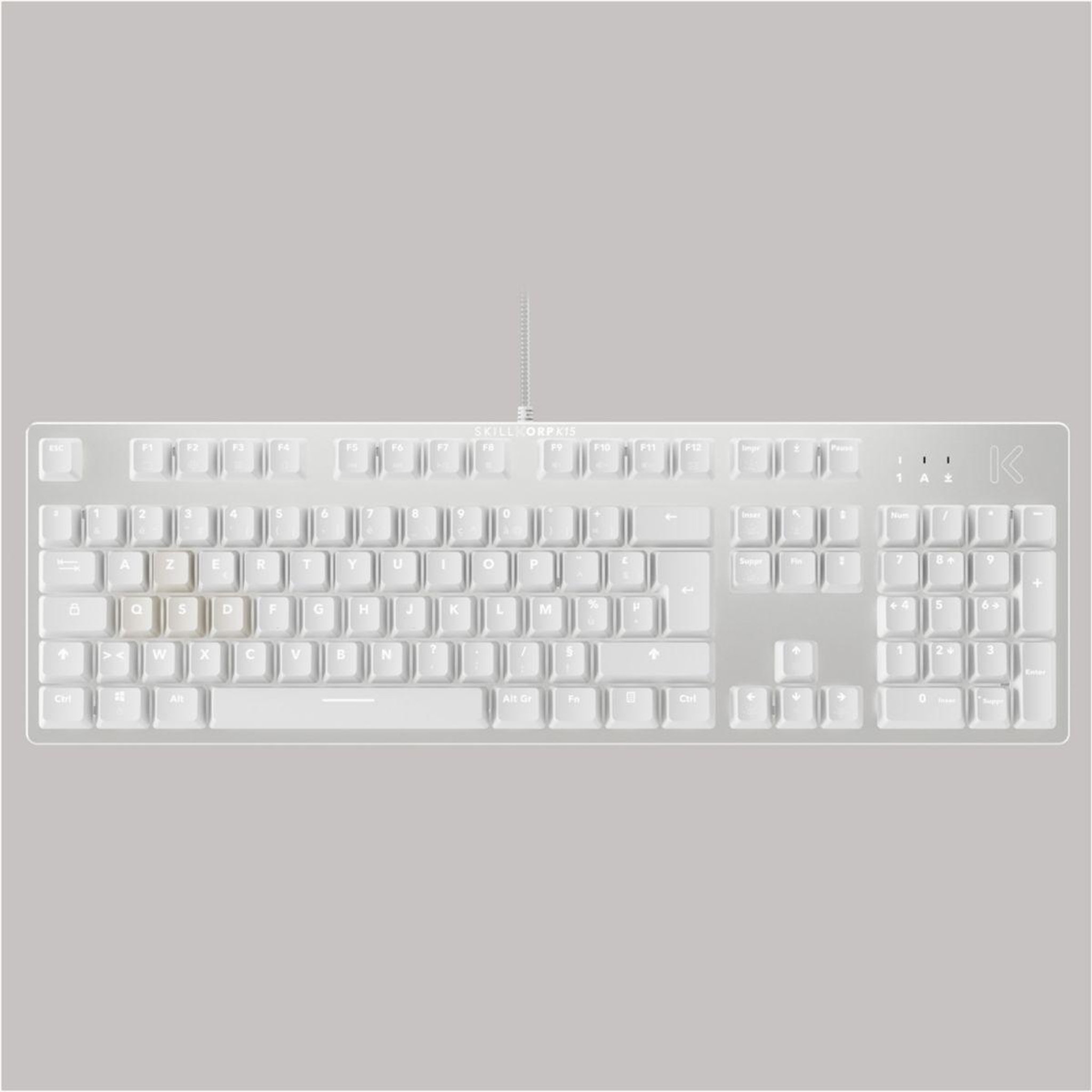 Voir la diapositive 2 : SKILLKORP Clavier gamer k15 blanc progress