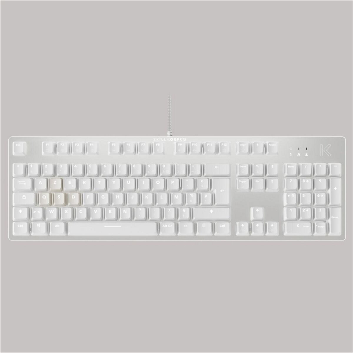 SKILLKORP Clavier gamer K15 BLANC Progress