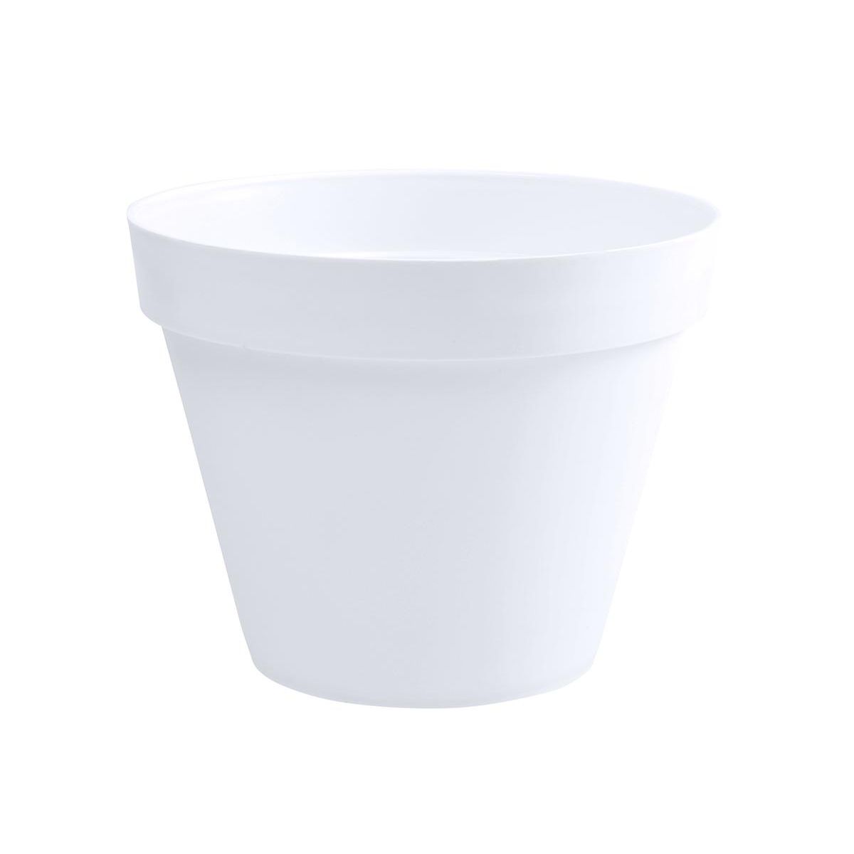 Eda Pot de fleur rond Toscane Ø 40 x H.32 cm - Blanc - Eda
