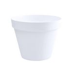 Eda Pot de fleur rond Toscane Ø 40 x H.32 cm - Blanc - Eda
