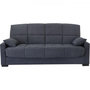 Voir la diapositive 1 : MARKET24 Canapé clic clac 3 places - Gris anthracite - Matelas 14 cm - 130 x 190 cm - MEGAN