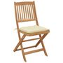 Voir la diapositive 3 : VIDAXL Chaises pliables de jardin lot de 8 avec coussins Bois d'acacia