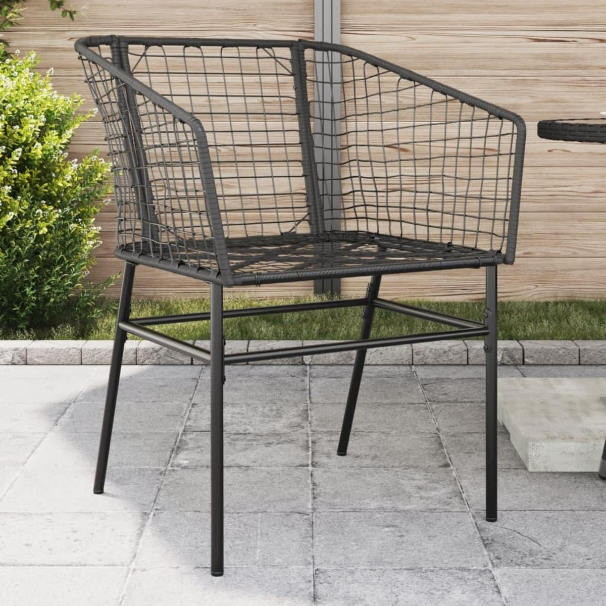 VIDAXL Chaises de jardin lot de 2 Noir Resine tressee