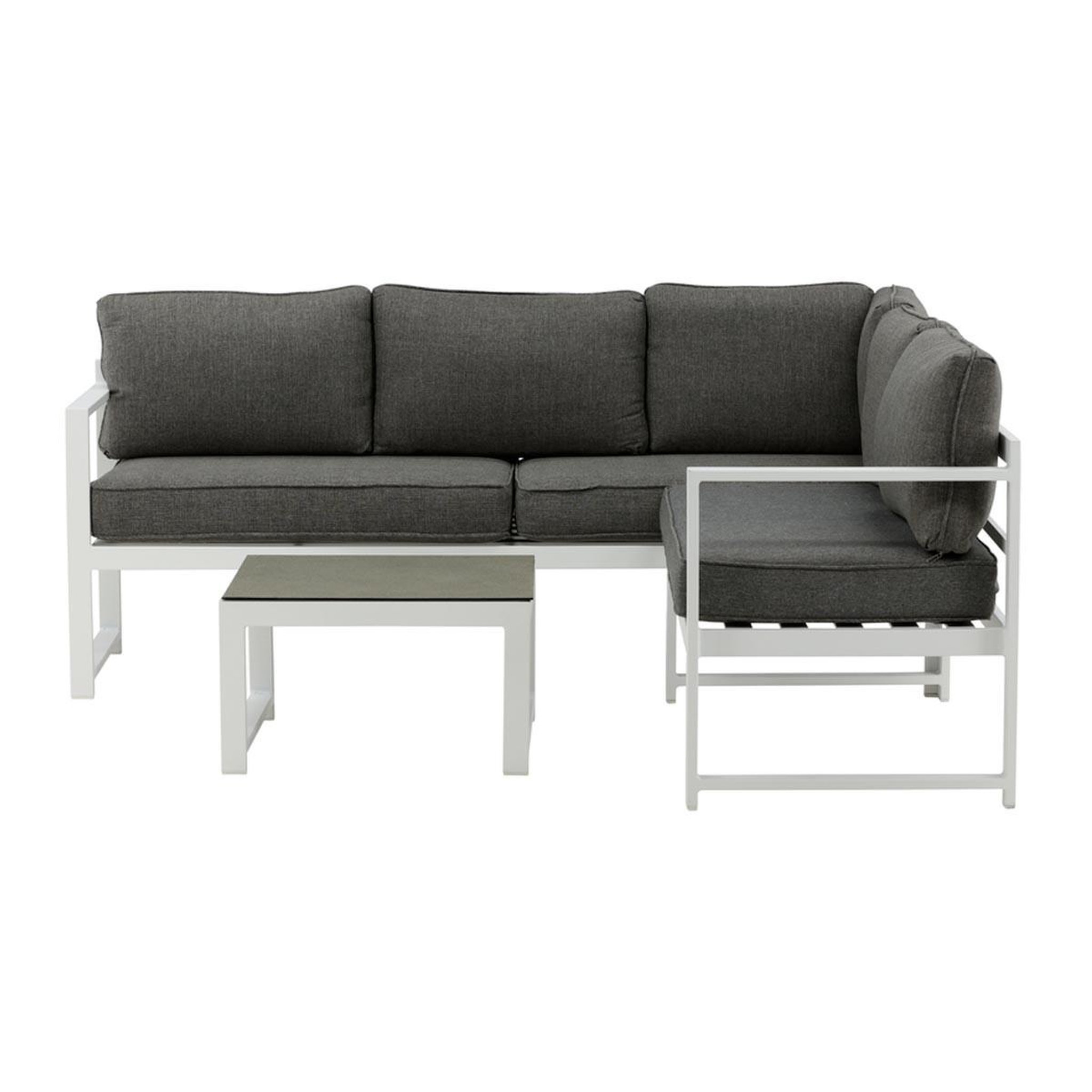 Voir la diapositive 2 : Paris Prix Salon d'angle de jardin  salvador  190cm gris