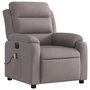 Voir la diapositive 3 : VIDAXL Fauteuil de massage inclinable electrique Taupe Tissu