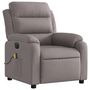 Voir la diapositive 3 : VIDAXL Fauteuil de massage inclinable electrique Taupe Tissu