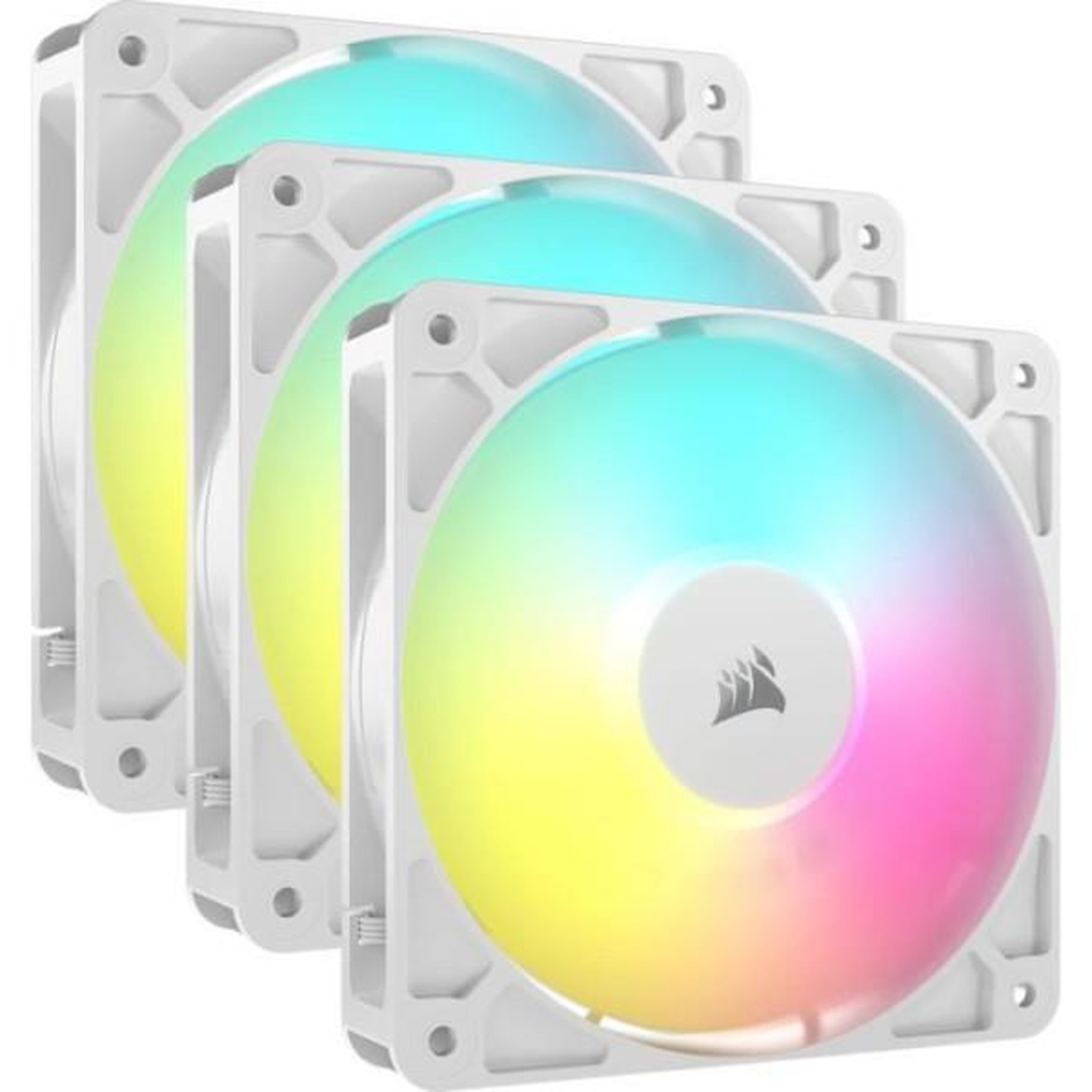 Corsair Pack de 3 ventilateurs PWM 120mm - CORSAIR - RS120 - Blanc