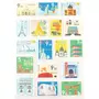 Graine créative 51 stickers en forme de timbres - pays 3 cm