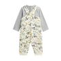 Voir la diapositive 2 : Petit Béguin Ensemble salopette bébé en molleton et t-shirt Boavista