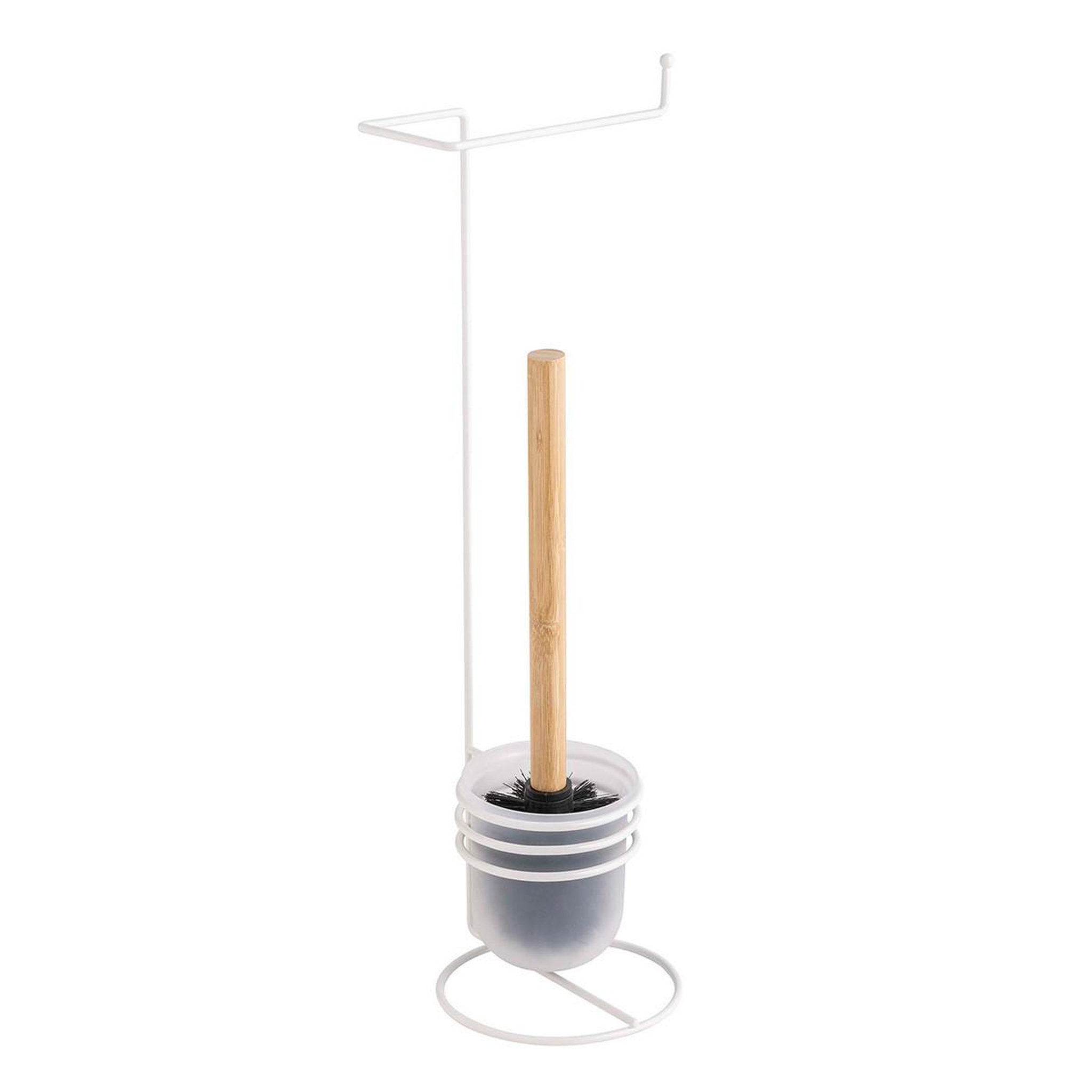 Douceur d'Intérieur Brosse wc avec dérouleur papier  filano  53cm blanc