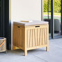 Voir la diapositive 2 : HESPERIDE Coffre banc de rangement de jardin en acacia LODGIA - 100 L - Marron