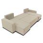 Voir la diapositive 3 : BEST MOBILIER Artemisa - canapé panoramique en u - 7 places - convertible avec coffre - en velours côtelé