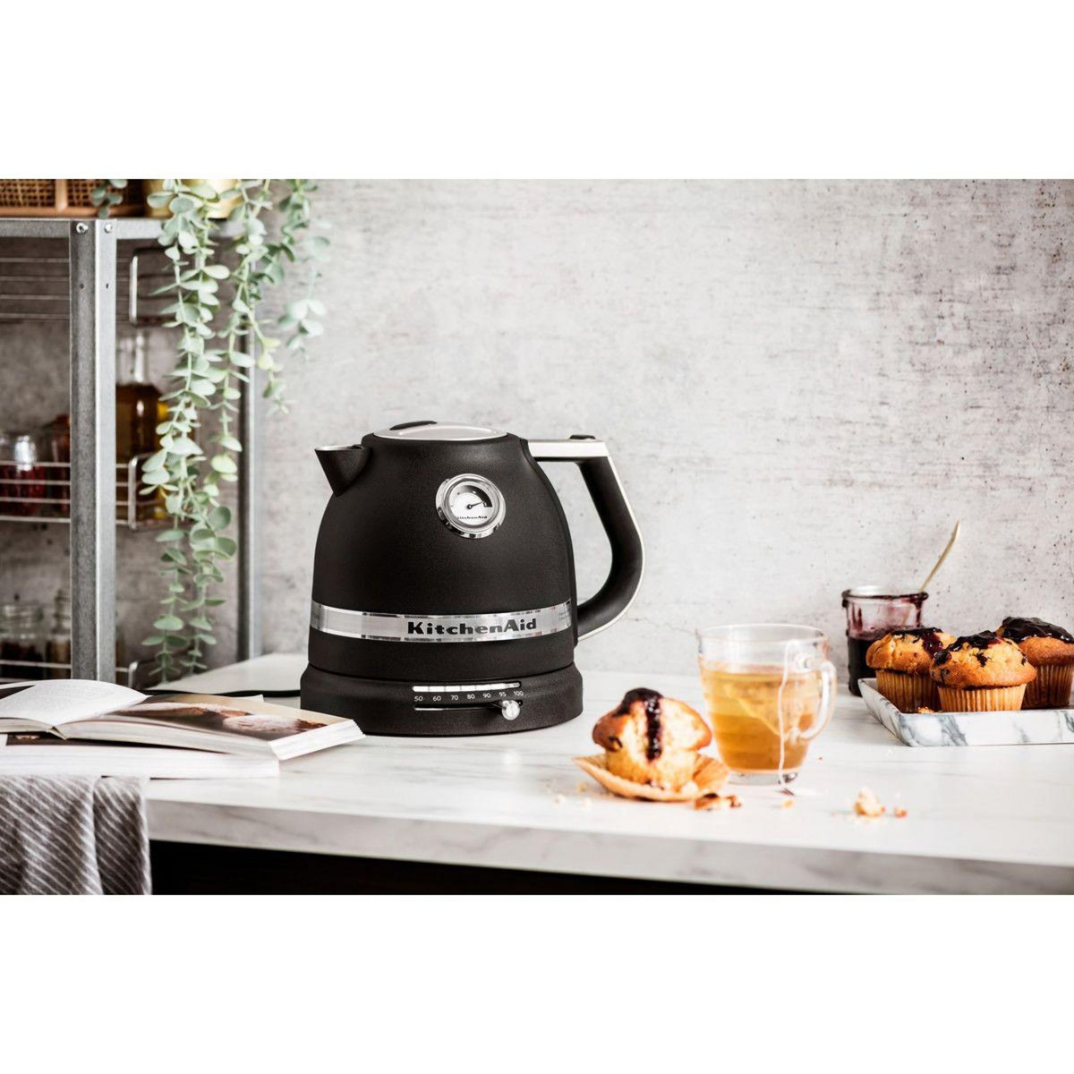 KitchenAid Bouilloire sans fil 1.5l 2400w truffe noire - 5kek1522ebk
