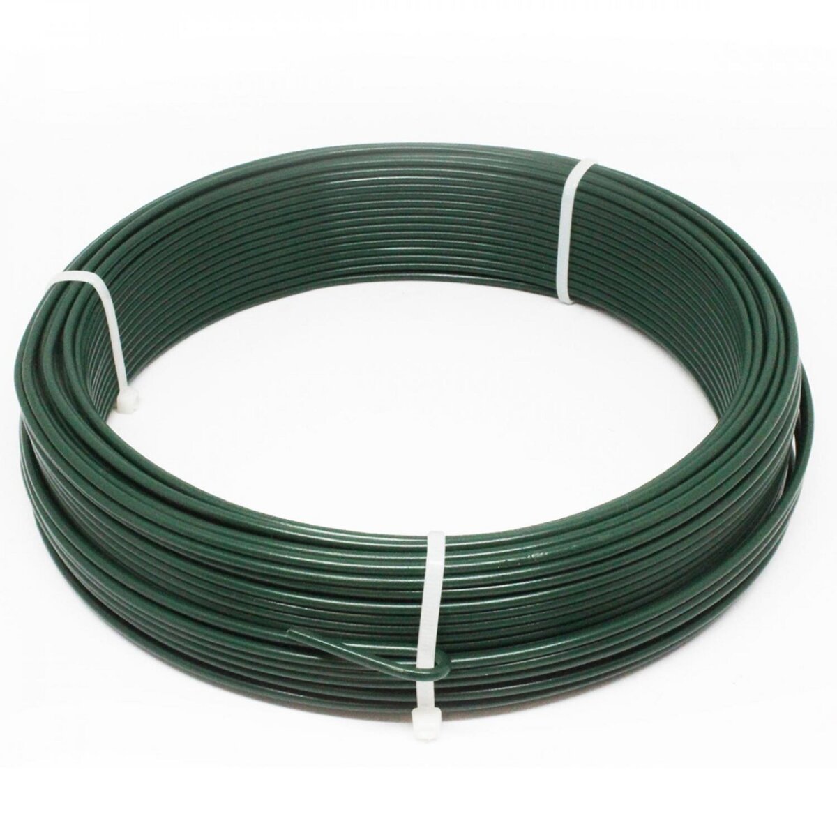 LINXOR Fil de tension en acier galvanisé plastifié pour grillage ou autre - 50 m x 2.4mm Ø - Vert