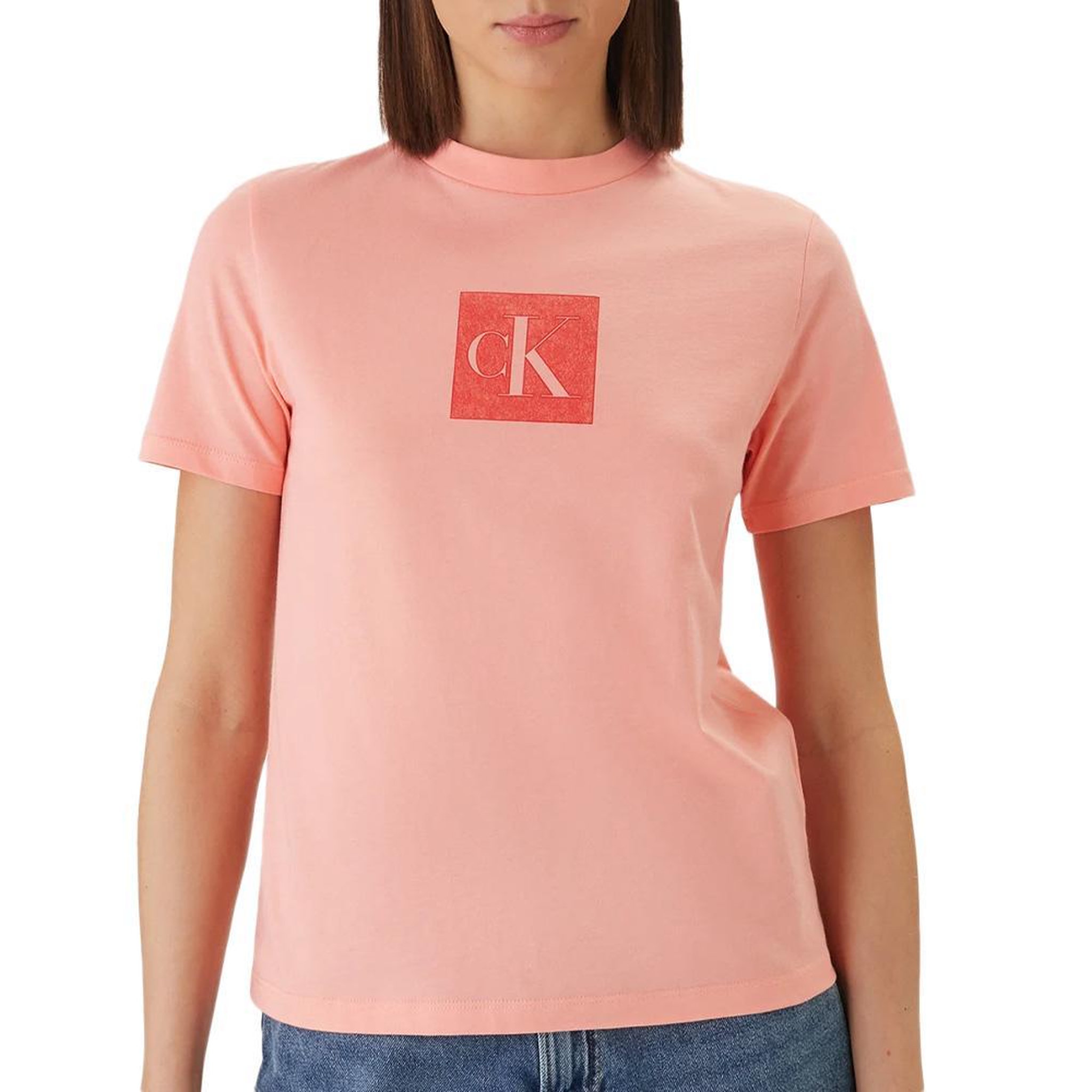 CALVIN KLEIN JEANS T-Shirt Rose Femme Calvin Klein Jeans Monog. Coloris disponibles : Bleu