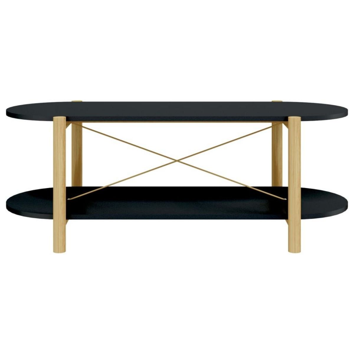VIDAXL Table basse Noir 110x48x40 cm Bois d'ingenierie