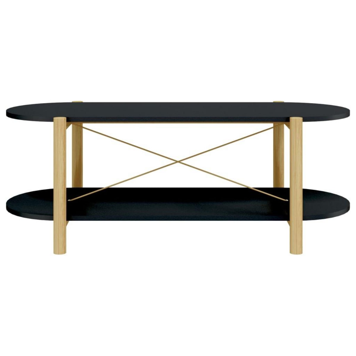 VIDAXL Table basse Noir 110x48x40 cm Bois d'ingenierie