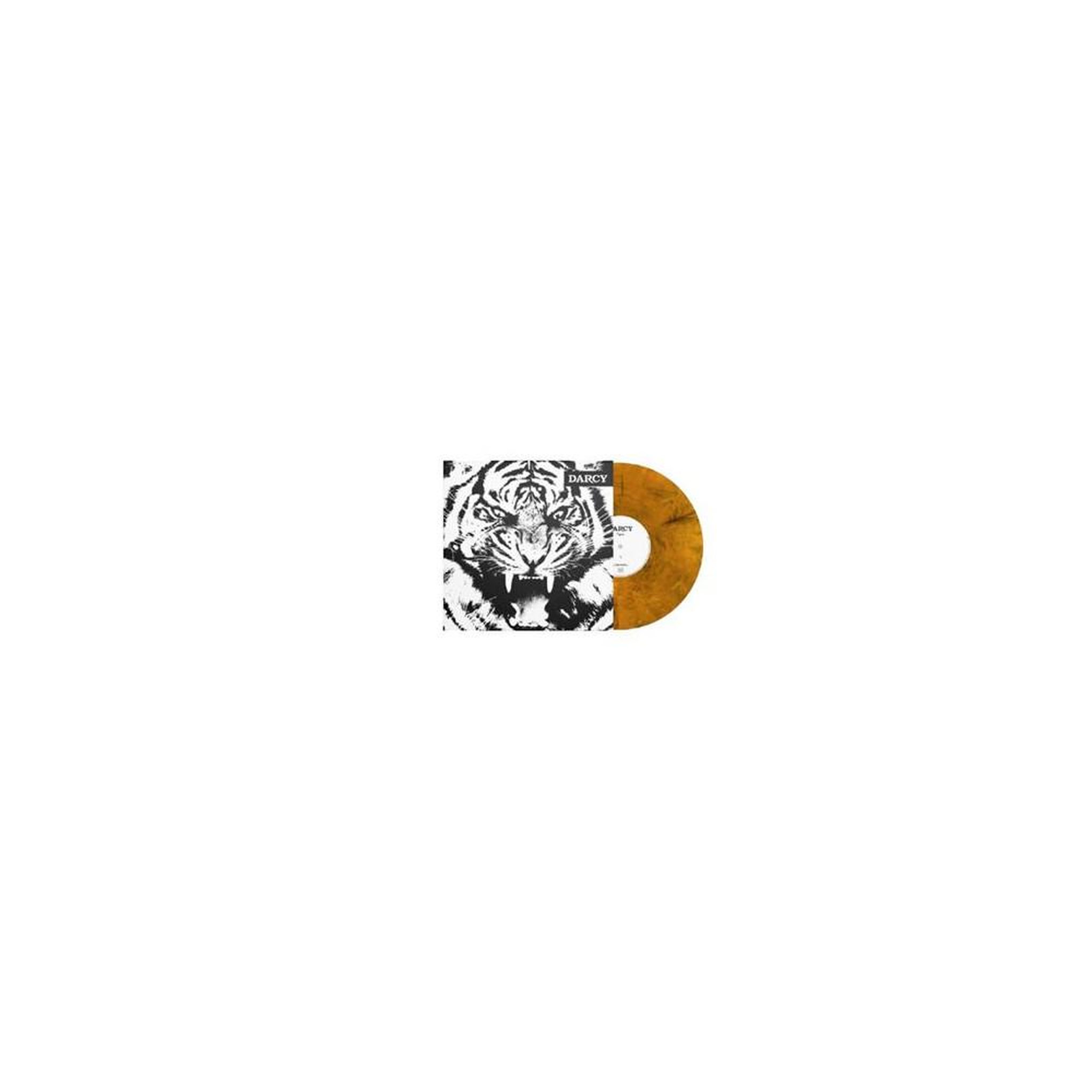 Vinyle 33T édition limitée Tigre Darcy, orange transparent marbré, rock