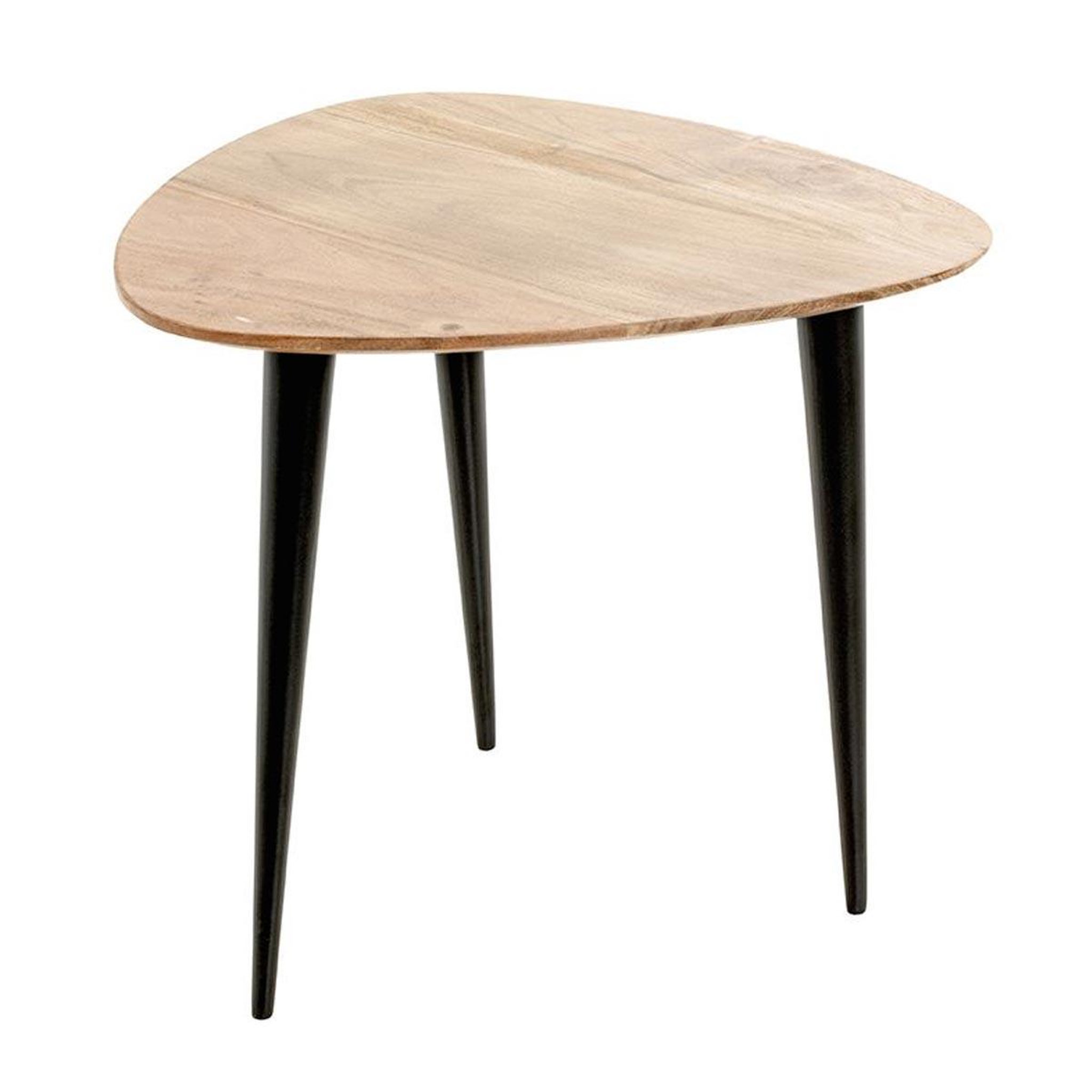 Paris Prix Table d'appoint design en bois  ciotat  46cm naturel & noir