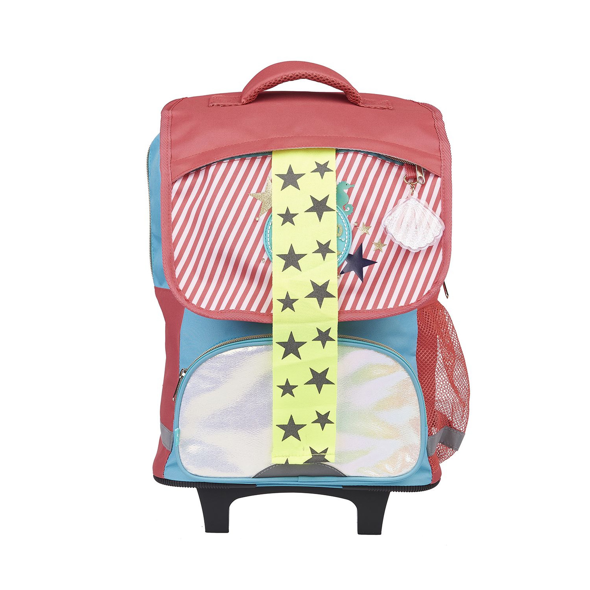 Voir la diapositive 9 : AUCHAN Sac à dos à roulettes rose et bleu Fashion Mermaid