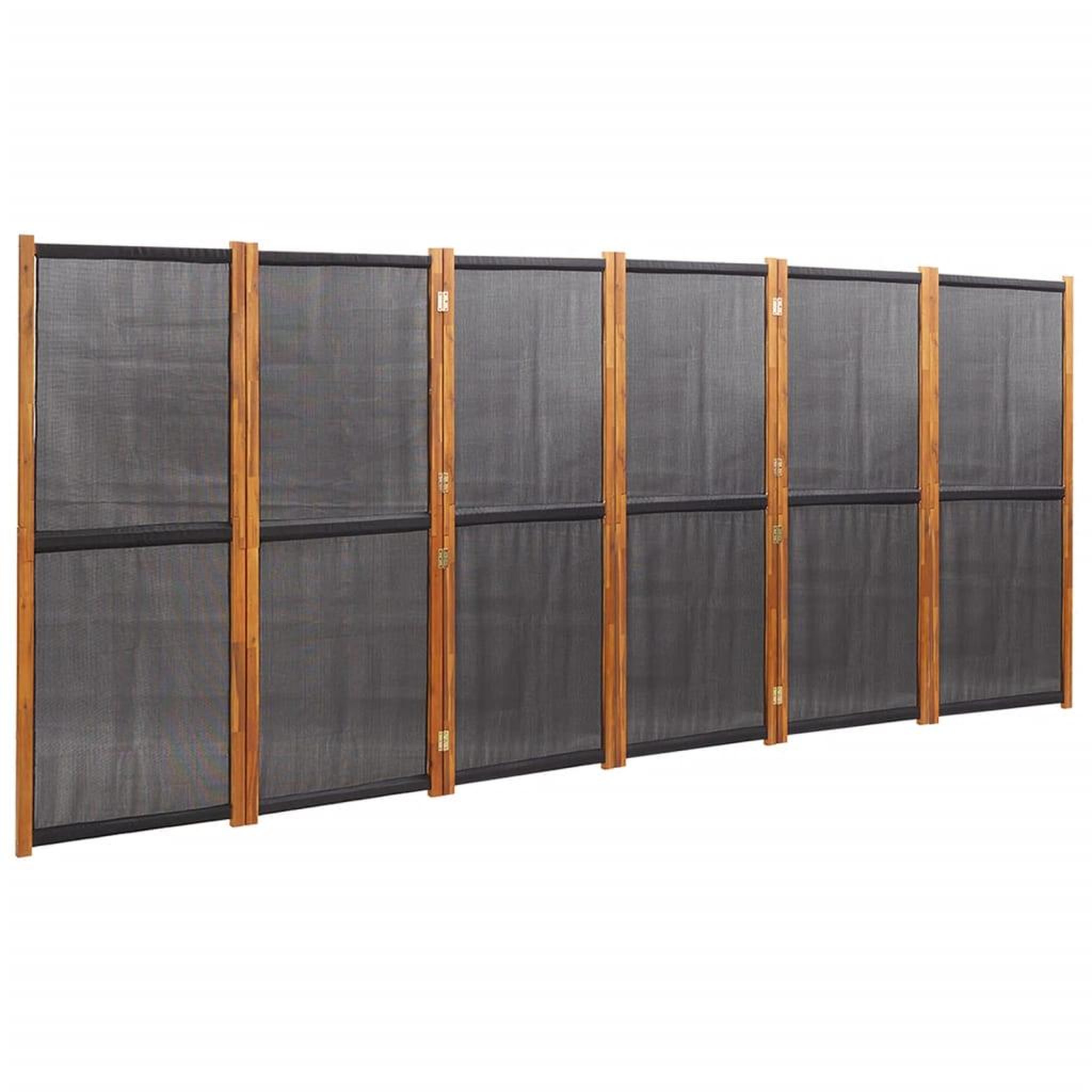 Voir la diapositive 2 : VIDAXL Cloison de separation 6 panneaux Noir 420x180 cm