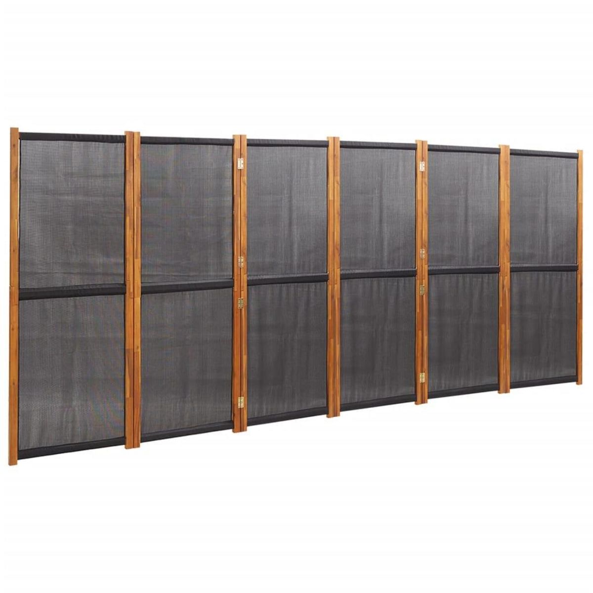 VIDAXL Cloison de separation 6 panneaux Noir 420x180 cm