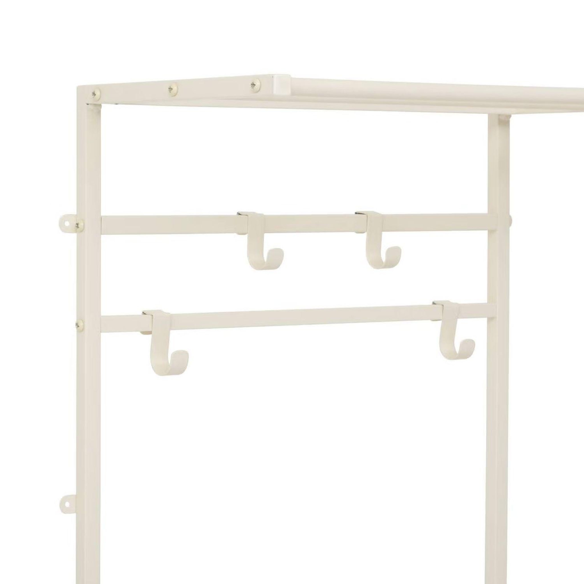 Voir la diapositive 5 : FIVE Vestiaire 4 patères avec tiroir tissa - beige