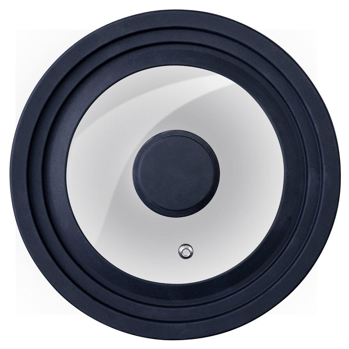 Fackelmann Couvercle de cuisson adaptable de 24 à 28 cm en verre et silicone Fackelmann