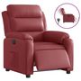 Voir la diapositive 2 : VIDAXL Fauteuil inclinable electrique Rouge bordeaux Similicuir