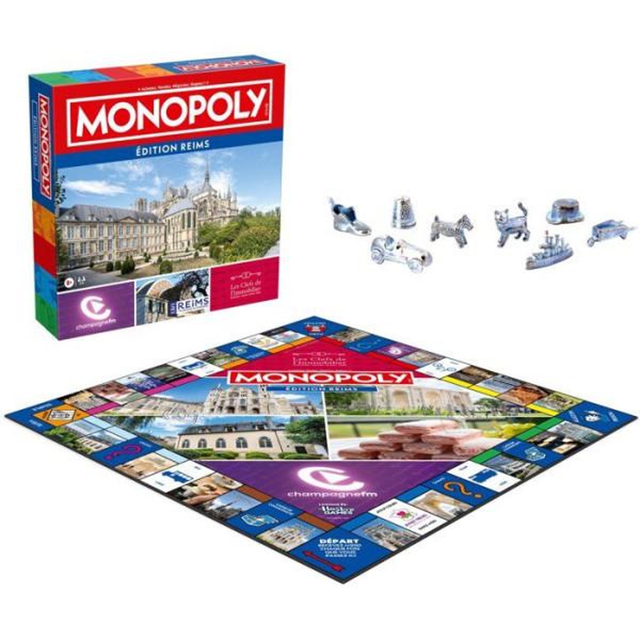 Winning Moves MONOPOLY Reims - Jeu de société - WINNING MOVES - 2 a 6 joueurs - Des 8 ans