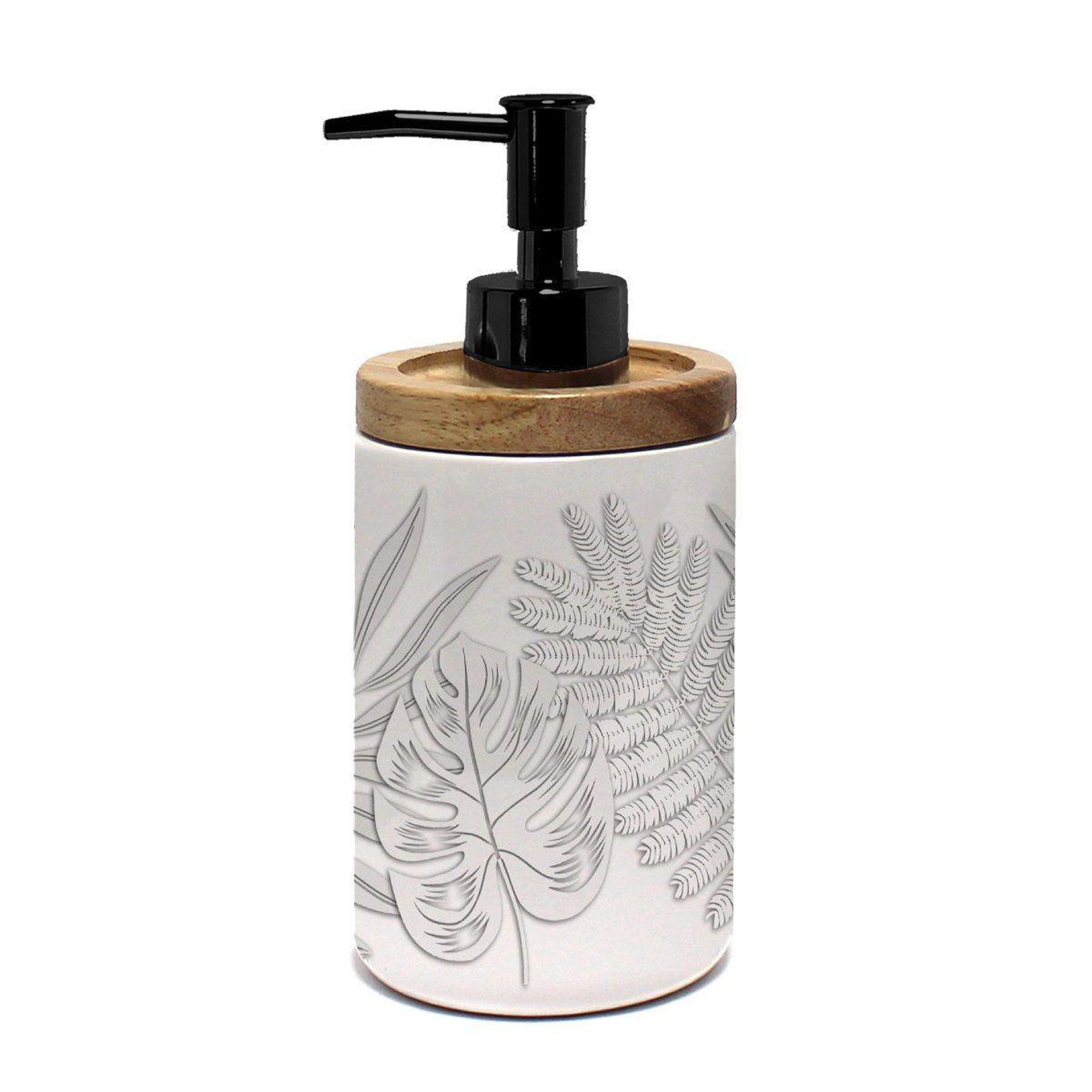Douceur d'Intérieur Distributeur de savon imprimé  amber  17cm gris