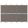 Voir la diapositive 3 : VIDAXL Cloison de separation 5 panneaux Anthracite 250x200 cm Tissu